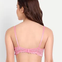 FIMS Pack of 4 Rapid-Dry Lace Lightly Padded Bra Fancy_Pad_Bra_BlackPinkRaniMaroon image 4