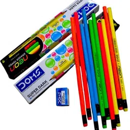 ssgai Super Dark Multicolor HB Writing Pencils With Neon Tips – 50 Pack Pencil image 3