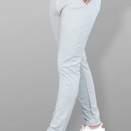 gibbonte Pack of 2 Men Slim Fit Grey, Grey Lycra Blend Trousers image 4