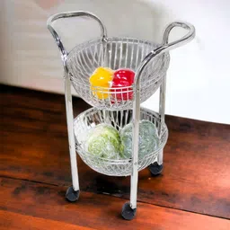 amol Premium Stainless Steel Vegetable | Onion | Potato | Kitchen Rack Trolley Stainless Steel Kitchen Trolley-picture-36