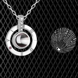 rkb sales 100 Languages I Love You Necklace/Pendant for Women and Girl Silver Crystal Silver Pendant-picture-34