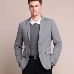 arrow Men Self Design Single Breasted Casual Blazer image 1