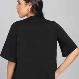 FITHUB Mandarin Collar Short Shirt Style Top image 2