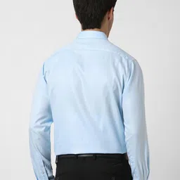 Van Heusen Men Spread Collar Textured Cotton Formal Shirt image 5