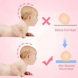 babeestar Microfibre Baby Pillow Pack of 1 Animals BABY SEED PILLOW, Pillow for Newborn Baby-Round Head Shaping Pillow, 0-12 Months image 3