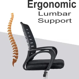 maestro Office Chair for Home with Back Support Arm Rest 360 Degree Rotating Ergonomic Fabric Office Conference Chair image 5