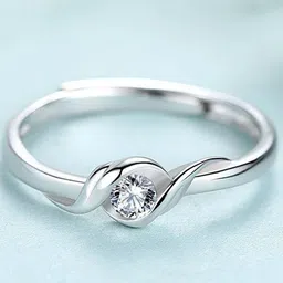 MYKI Silver-Plated Cubic Zirconia-Studded Ring image 4