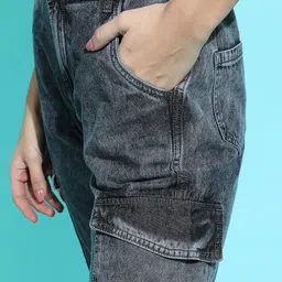 tokyo talkies Women Jogger Fit Mid Rise Grey Jeans image 5