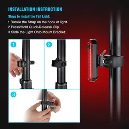 vanrakshak Rechargeable Bicycle Headlight, USB Type-C Charging with Battery Level Indicator LED Front Light image 4