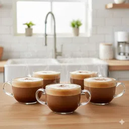 ks enterprise Pack of 1 Glass 140ML TEA ROUND CUPEO-picture-18