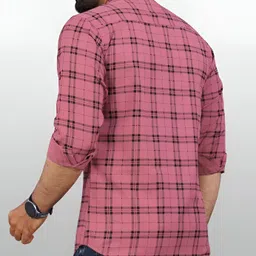 rodeiz Men Slim Fit Checkered Spread Collar Casual Shirt image 3