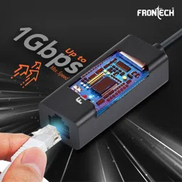 Frontech Type-C to Gigabit LAN Adapter | USB 3.1 Type-C to RJ45 Ethernet | 1000Mbps Wired Ethernet Lan Adapter compatible with Mac, Windows image 3