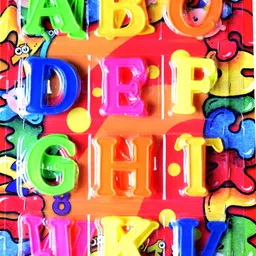 swarnalekha English Alphabet A to Z & Number Set, Non Toxic & Non Magnetic 2 inch Play & Learn Educational Plastic Set for Kids (Pack of 51) image 2