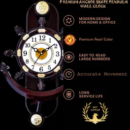 setu creation Analog 38 cm X 26 cm Wall Clock image 3