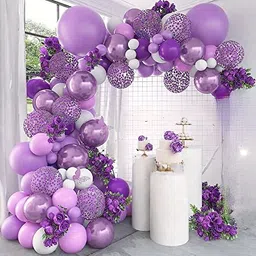 rp bazaar Solid Decorative Purple Balloon Combo Kit For Birthday,Aniversary,Wedding,Bridal Balloon-picture-15