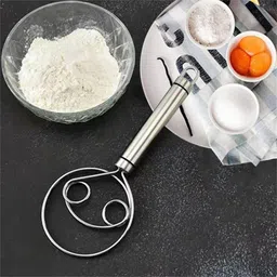 Hanging Handle Flour Manual Mixing Tool Stainless Steel Spiral Whisk-image-12
