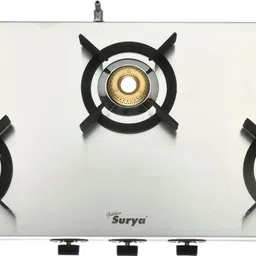 Premium Stainless Steel Body, 3 Burner Gas Stove, Manual Ignition Stainless Steel Manual Gas Stove-image-16