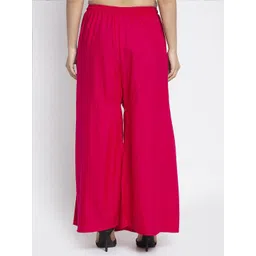 GRACIT Women Pack Of 2 Pink & Red Printed Knitted Ethnic Palazzos image 5