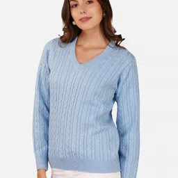 Chemistry Self Design Pullover Acrylic Sweater image 5