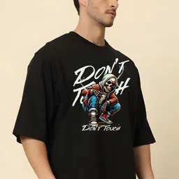 KAIDO Men Drop-Shoulder Sleeves Pure Cotton T-shirt image 2