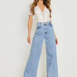 Boohoo Lace-Inserts Semi Sheet Bodysuit image 4