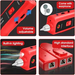 alrito Lan Tester | Wire Tracker, Tester, Cable Tracker, RJ11 RJ45 Line Finder Analog Multimeter image 4