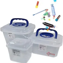 kapggrila Sharps Containers | Bio-hazard | Bio-Medical Sharps Container Puncture Proof Box Plastic Dustbin-picture-27