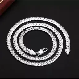 MEENAZ Men Silver-Plated Choker Chain image 4