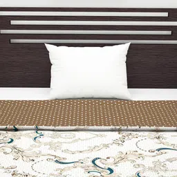 Divine Casa Beige & White Ethnic Motifs AC Room 120 GSM Single Bed Dohar image 3