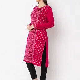 KEIKO Ethnic Motifs Woven Design Straight Kurta image 4