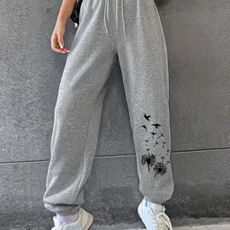 povaxpo Women Printed Grey Track Pants-picture-37