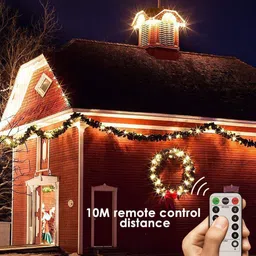 XERGY Multi Color 100 LED Battery Box & Remote 8 Mode Functions String Lights - 10 meters image 4