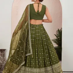 CHANSI Embroidered Ready to Wear Lehenga & Blouse With Dupatta image 5