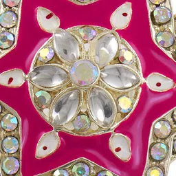 NAKABH Gold-Plated Stone-Studded Adjustable Finger Ring image 5