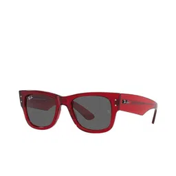 Ray-Ban Square Sunglasses With UV Protected Lens 8056597856393-TRANSPARENT RED image 4