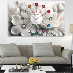 olive tree Turin Multicolour Engineered Wood Wall Clock-picture-33