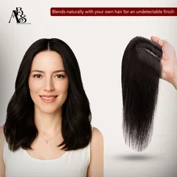 a b s Premium Synthetic Brown Topper for Women Full Volume & Elegant Look Hair Extension image 4