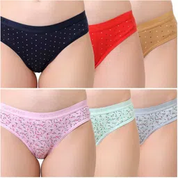 saadbtrader Pack of 3 Women Hipster Multicolor Panty-picture-38
