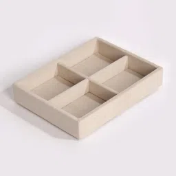 la trove Cream Small 4 Grids Jewellery Tray image 4