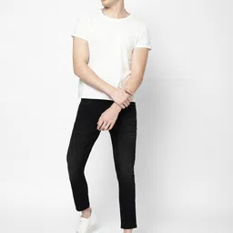 Lee Men Black Skinny Fit Light Fade Stretchable Jeans image 4