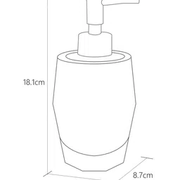 OBSESSIONS Transparent & Silver-Toned Solid Soap Dispenser image 3