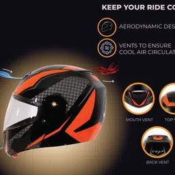 vega Crux Dx Checks Motorbike Helmet image 4
