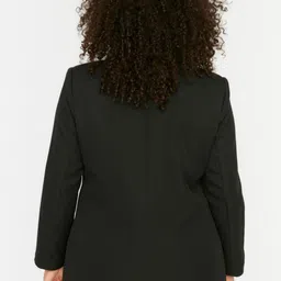 Trendyol Lapel Collar Longline Open Front Jacket image 2
