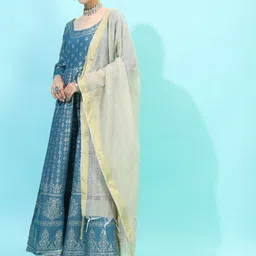 vishudh Pack of 2 Women Printed Cotton Blend Ethnic Dress image 3