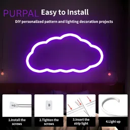 shinepark 600 LEDs 5 m Purple Steady Strip Rice Lights image 2