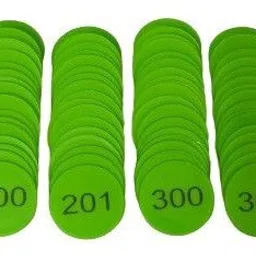 morel EMBOSSED 1 TO 500 NUMERICAL PLASTIC TOKEN COIN(31MM) FOR SHOP BOARD GAMES,SCHOOL image 1