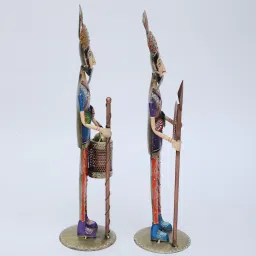 decorum Chowkidar Set Of 2 Multicolour Iron Figurines image 5