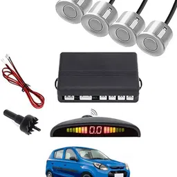 autofetch Universal 4 Silver Reverse Parking Sensor-AF25A352 Universal 4 Silver Reverse Parking Sensor-AF25A352 Parking Sensor image 1