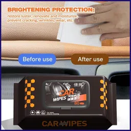pridhurcreation Car Cleaning Wet Wipes 80 Pcs Headlight Cleaning Kit image 4