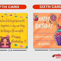 redbakers.in Happy Birthday Amazing Greeting Cards set of 6 Greeting Card image 5